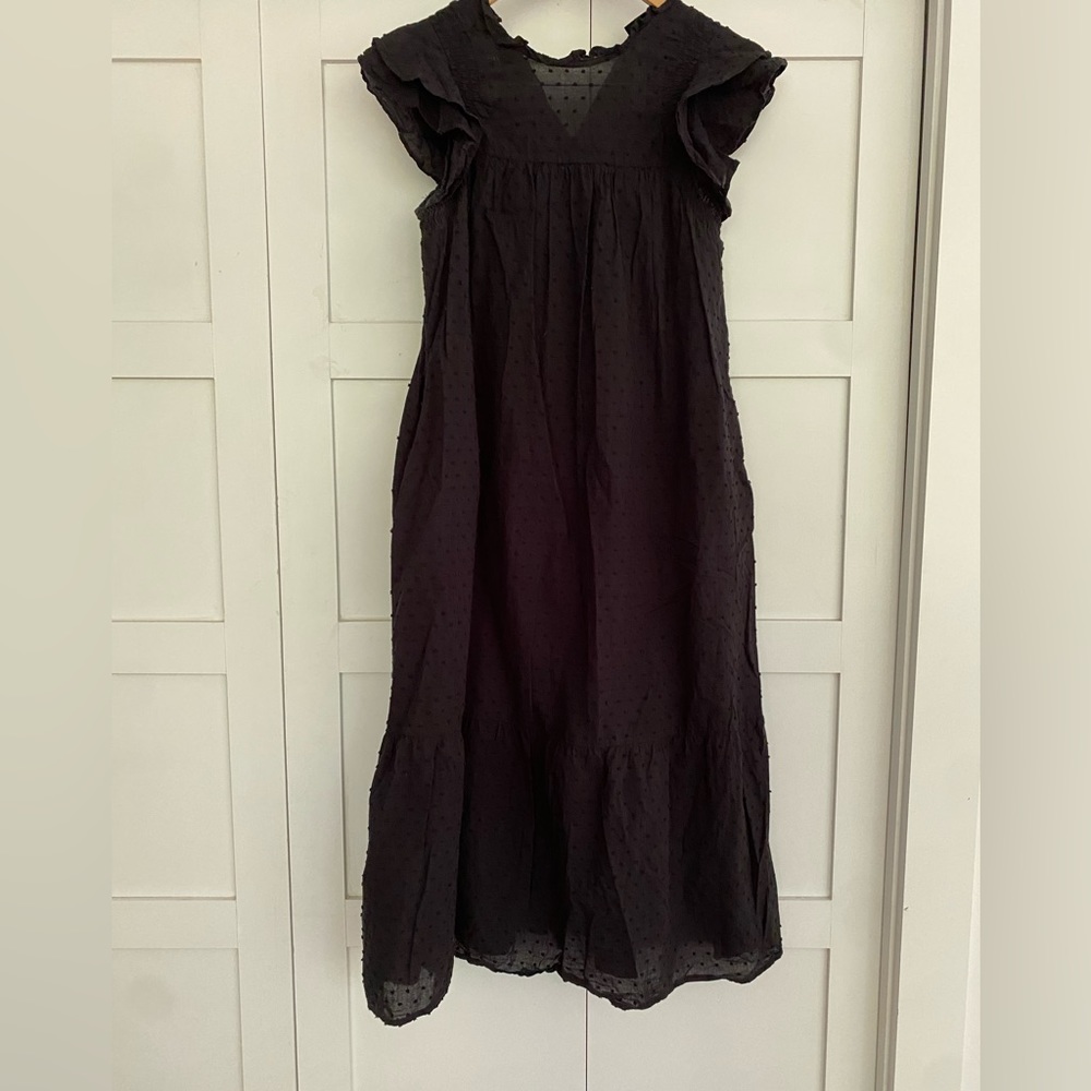 Black with Swiss dots light summer dress. Pockets! Target.